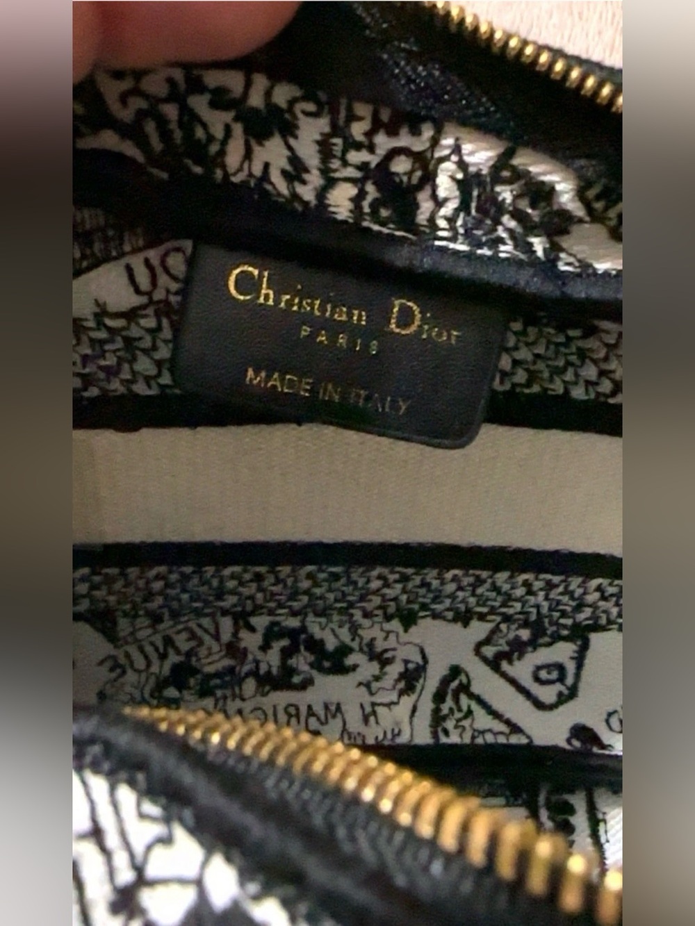 Dior Beauty Plan De Paris Embroidered Cosmetic Pouch/crossbody with 2 Chains🤩 - Picture 5 of 10